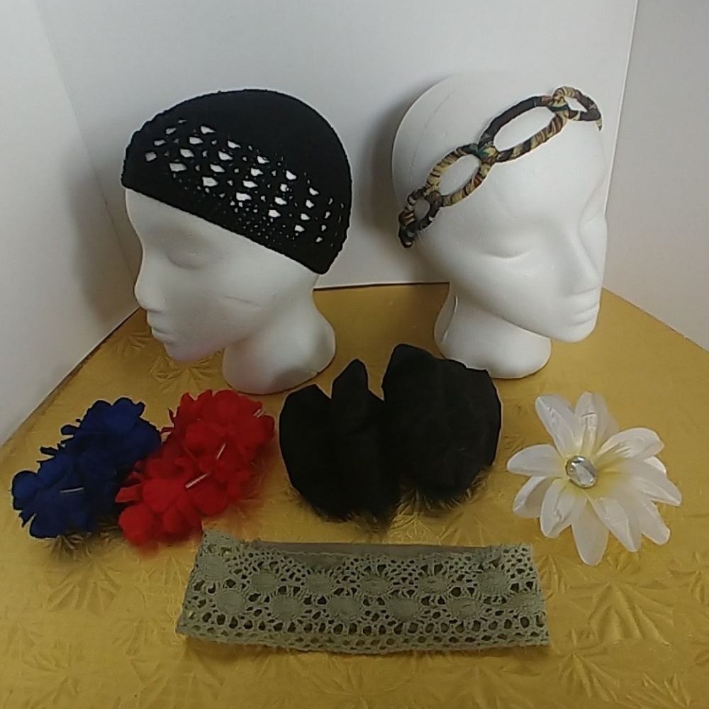 Bundle of Women's Hair Clips  and Skullcap